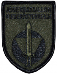 Truppenkörperabzeichen Jägerbataillon Niederösterreich - Klett in RAL 7013, Gefechtsausführung