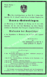 Einladung zum Gedenktag 1931 mit Museumseröffnung