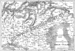 1848 Kriegsschauplatz in Ober-Italien, Illustierte Chronik 1848, S 180, Sammlung WGE