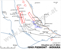 Situation während des 21. März 1849