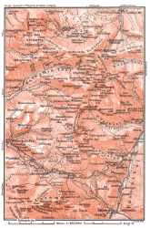 MOENA, VIGO DI FASSA und UMGEBUNG, kleinformatige Karte aus 1910, Sammlung WGE