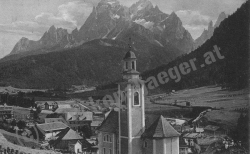 SEXTEN mit Blick auf die Dolomiten im Süden ca. 1918 bis 1920. Sammlung ECKEL