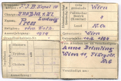 Identifikationsblatt Ludwig PRESS Vorderseite - Copyright Sammlung Clemens ELLMAUTHALLER, MA