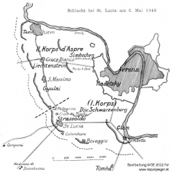 Das Gefecht in ST. LUCIA in:  ROST A. Geschichte des k.u.k. FJB-Kopal Nr.10 1914-1918