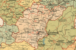 Übersichtskarte der Territorialkommanden 1894, Korpsbereich 2 - Copyright Österreichisches Staatsarchiv freigegeben für www.kopaljaeger.at