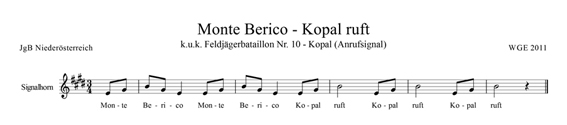 Anrufsignal der Kopaljäger (Bataillonsruf)