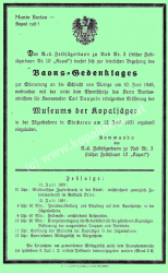 Einladung zum Gedenktag 1931 mit Museumseröffnung
